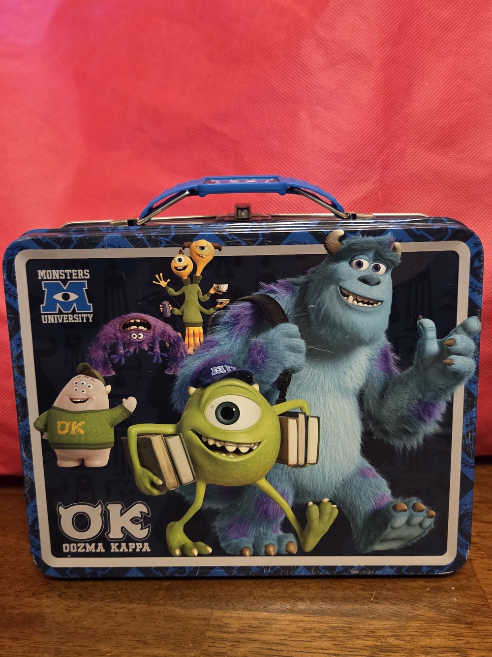 Disney Pixar Monsters University Metal Tin Lunch Box - Sulley & Mike Wazowski Oo